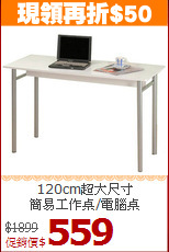 120cm超大尺寸<BR>簡易工作桌/電腦桌