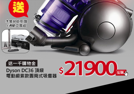 Dyson DC36 頂級電動緞紫款圓筒式吸塵器