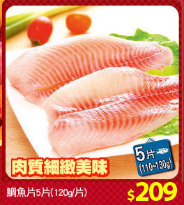 鯛魚片5片(120g/片)