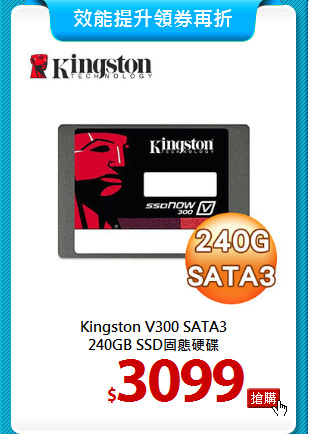 Kingston V300 SATA3<BR>
240GB SSD固態硬碟