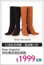 Enzo Angiolini
拼色麂皮楔型長靴