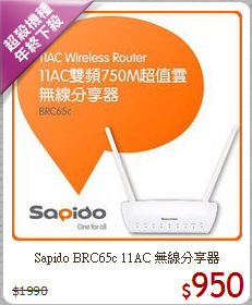 Sapido BRC65c 11AC 
無線分享器