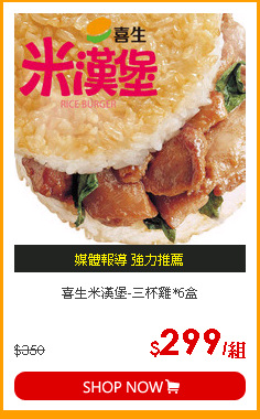 喜生米漢堡-三杯雞*6盒