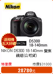 NIKON D5300 18-140mm 變焦鏡組(公司貨)