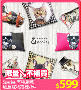 Species 有種創意
創意寵物抱枕-3件