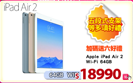 Apple iPad Air 2 
Wi-Fi 64GB