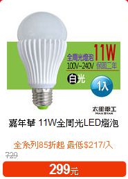 嘉年華
11W全周光LED燈泡