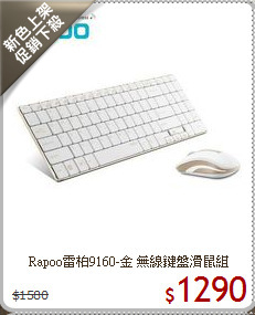 Rapoo雷柏9160-金 無線鍵盤滑鼠組