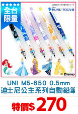UNI M5-650 0.5mm
迪士尼公主系列自動鉛筆