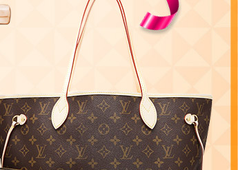 Louis Vuitton 經典花紋子母束口購物包
