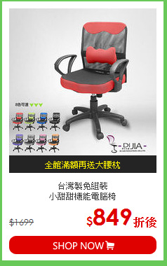 台灣製免組裝<BR>
小甜甜機能電腦椅