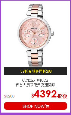 CITIZEN WICCA <br>
代言人風采優質亮麗腕錶