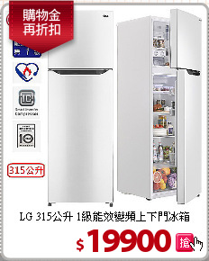 LG  315公升
1級能效變頻上下門冰箱