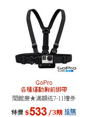 GoPro<br>各種運動胸前綁帶