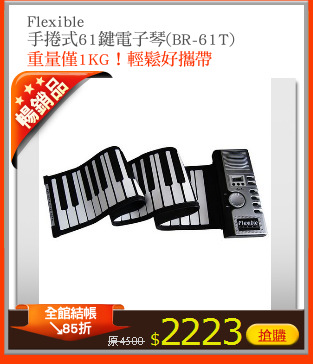 Flexible 
手捲式61鍵電子琴(BR-61T)
