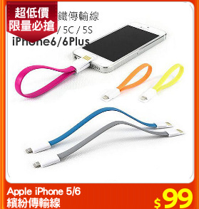 Apple iPhone 5/6
繽紛傳輸線