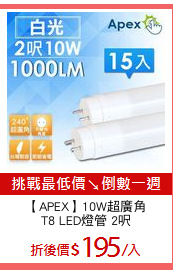 【APEX】10W超廣角
T8 LED燈管 2呎