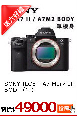 SONY ILCE - A7 Mark
II BODY (平)