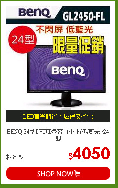 BENQ 24型DVI寬螢幕 不閃屏低藍光 /24型