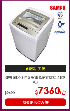 聲寶10KG全自動微電腦洗衣機ES-A10F(Q)