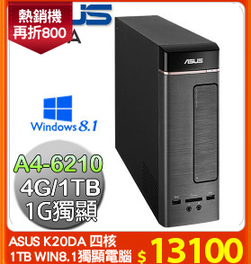 ASUS K20DA 四核
1TB WIN8.1獨顯電腦