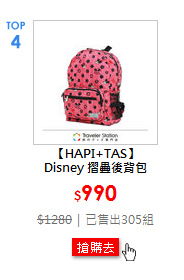 【HAPI+TAS】Disney 摺疊後背包
