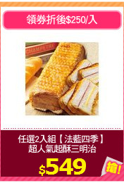 任選2入組【法藍四季】
超人氣起酥三明治