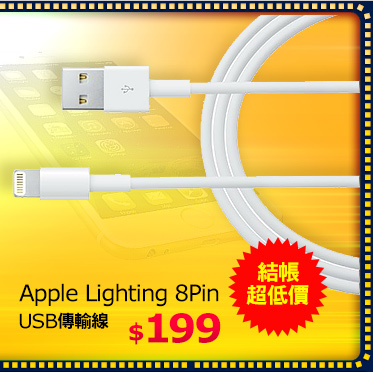 Apple Lighting 8Pin USB傳輸線