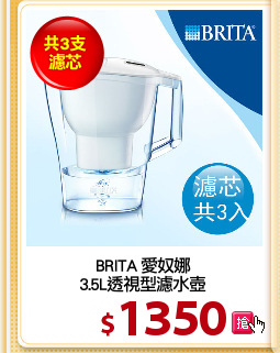 BRITA 愛奴娜
3.5L透視型濾水壺
