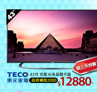 TECO東元 43吋 低藍光液晶顯示器