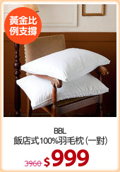 BBL
飯店式100%羽毛枕 (一對)