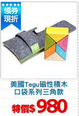 美國Tegu磁性積木
口袋系列三角款