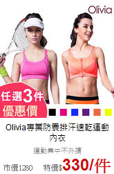 Olivia專業防震排汗速乾運動內衣