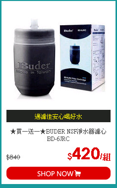 ★買一送一★BUDER NSF淨水器濾心BD-6JRC
