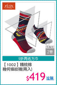 【1002】精梳棉
幾何條紋襪(兩入)