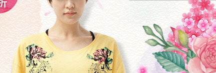 EDWINSOMETHING 豹紋花朵寬版T恤