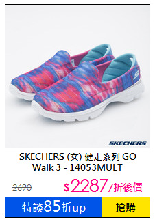 SKECHERS (女) 健走系列 GO Walk 3 - 14053MULT
