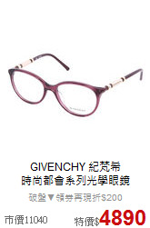 GIVENCHY 紀梵希<br>
時尚都會系列光學眼鏡