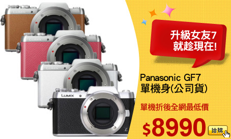 Panasonic GF7
單機身(公司貨)
