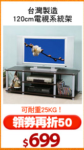 台灣製造
120cm電視系統架