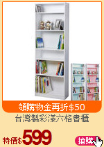 台灣製彩漾六格書櫃