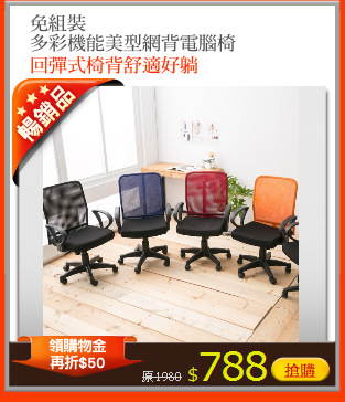 免組裝
多彩機能美型網背電腦椅