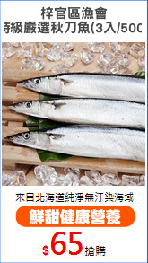 梓官區漁會
特級嚴選秋刀魚(3入/500g