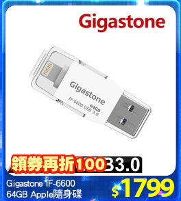 Gigastone IF-6600
64GB Apple隨身碟