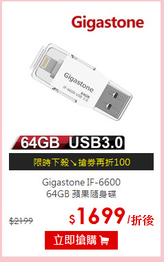 Gigastone IF-6600<br>
64GB 蘋果隨身碟