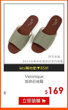 Veronique<br>
咖啡紗拖鞋