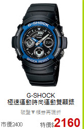 G-SHOCK<BR>
極速運動時尚運動雙顯錶