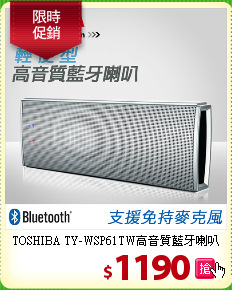 TOSHIBA TY-WSP61TW高音質藍牙喇叭