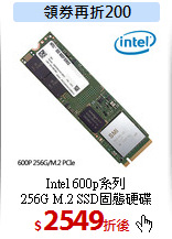 Intel 600p系列<BR>
256G M.2 SSD固態硬碟