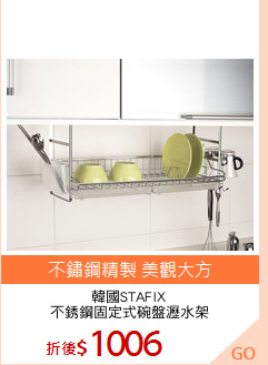 韓國STAFIX
不銹鋼固定式碗盤瀝水架